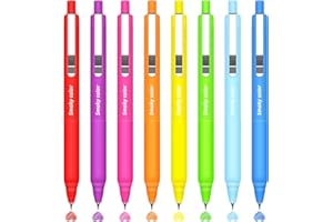 Vitoler Colored Pens, 8 Pack Quick Dry Cute Pens 0.5mm Retractable Gel Pens School Pens for Kids Journaling Writing School Office Supplies