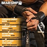 BEAR GRIP Weight Lifting Wrist Wraps 18in 3in Pair Black view 4