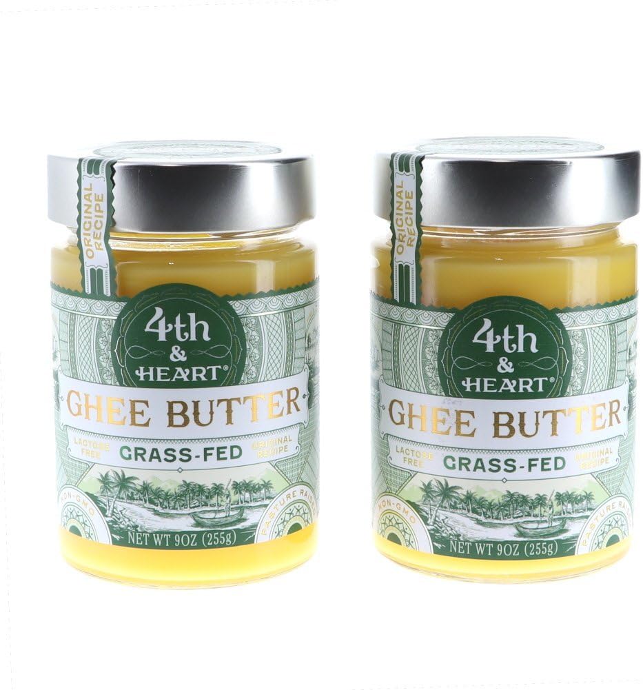 4th & Heart Original Salt Grass-Fed Ghee Butter, 9 Ounce Bundle (2 pack)