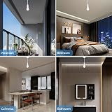 Caldarax White E27 Pendant Light Fitting 6in Ceiling Rose 150mm view 6