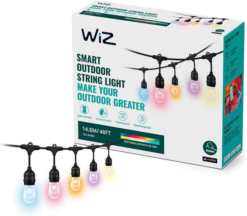 smarte Lichterkette Tunable White & Color, dimmbar, 16 Mio. Farben, smarte Steuerung per App/Stimme über WLAN