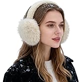 BTHRORO Ear Muffs Women Foldable Fluffy Earmuffs Soft Faux Fur Winter Ear Warmers for Girls Winter Accessories for Skiing