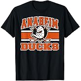 Anaheim Ducks Stripe Black Officially Licensed T-Shirt