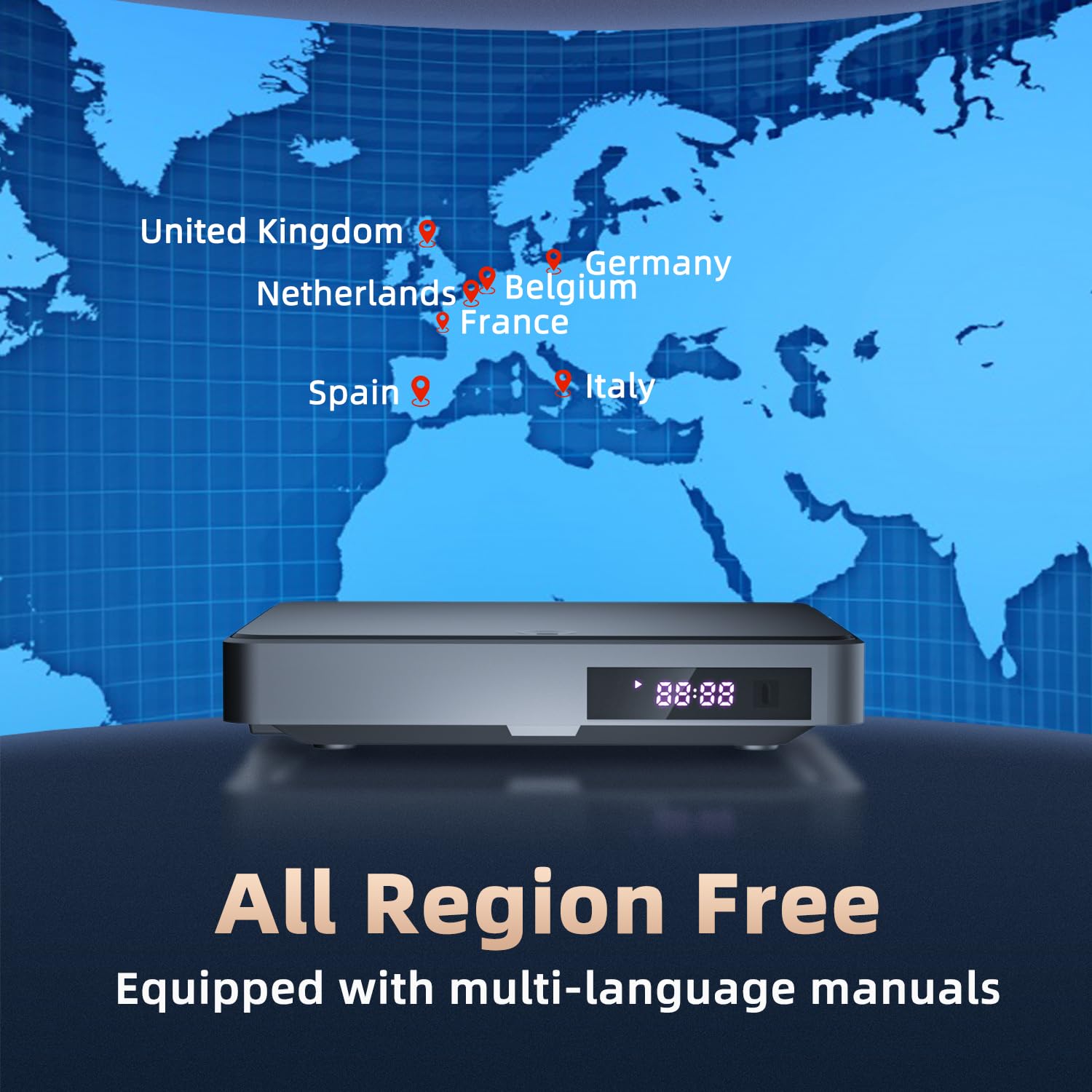 Desobry DVD Player für Fernseher, DVD-Player mit USB/TF-Eingängen, HDMI Wird mit HDMI/RCA-Kabel geliefert, Region Free, Fehlerkorrektur, Rauschunterdrückung 4