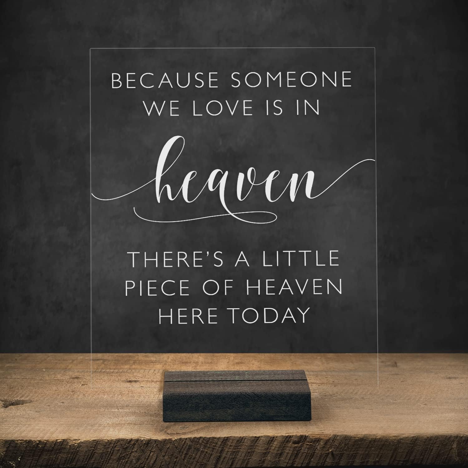 Mixed Media - Memorial Table Sign for Wedding Reception Decorations | Lucite In Loving Memory Plaque, Gifts for Passed Away Loved Ones to Honor their Memory - 5