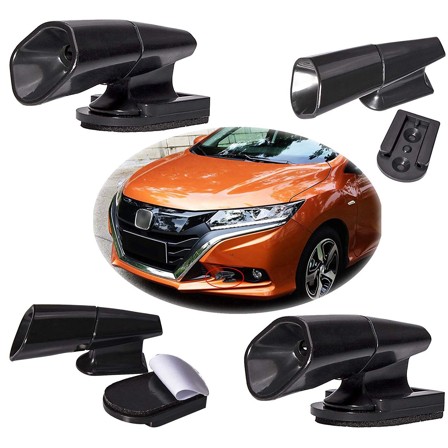 Toogoo 2 Pcs Deer Alert For Vehicles Black Deer Whistles Deer Warning Devices For Car Auto Motorcycle Truck Suv And Atv Sirens Suarabanjarnegara Diy Tools