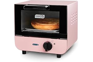 Dash Mini Toaster Oven - Sleek & Stylish - For Creative Homemade Treats - Compact, Space-Saving Design - adjustable temperatu