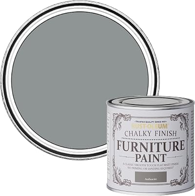 Rust-Oleum Mid Grey Chalky Furniture Paint Anthracite 125 ml