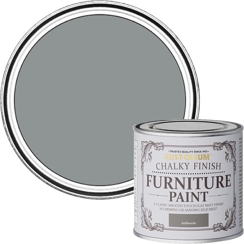 Rust-Oleum Mid Grey Chalky Furniture Paint Anthracite 125 ml