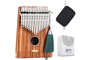 LingTing Kalimba 17 keys Thumb Piano Mbira Finger Piano Gift for Kids Adult Beginners Professional（LT-K17YEQ,Electric Kalimba)