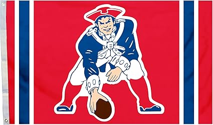 Amazon Com Fremont Die Nfl New England Patriots Throwback Flag With Grommets 3 X 5 Red Sports Outdoors