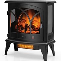 Amazon.com: TURBRO Suburbs TS23-C Electric Fireplace Infrared Heater with  Curved Door- 23 Freestanding Fireplace Stove with Adjustable Flame  Effects, Overheating Protection, Timer, Remote Control - 1400W, Black :  Home u0026 Kitchen
