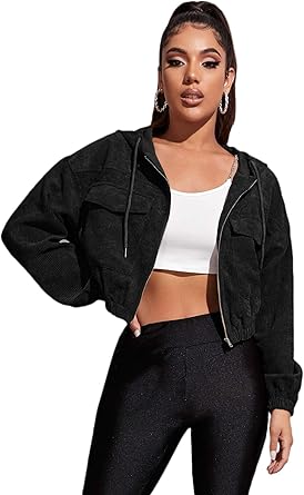 cropped jacket zip up