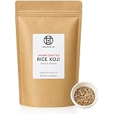 Amazake Co. Japan-Crafted Dried Brown Rice Koji, 17.6 oz/500g | Made with organic brown rice. Use for amazake, miso, shio koji, koji water, pickles &amp; marinades.