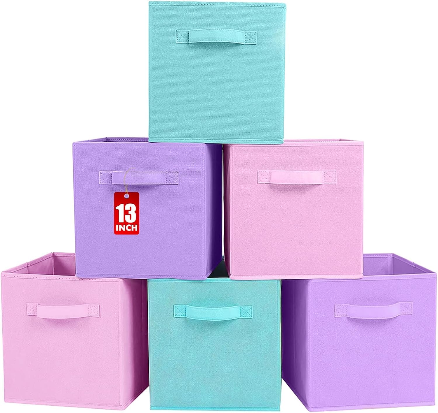 powerking Cube Storage Boxes, Foldable Fabric Storage Bins And Cloth Storage Organizer Drawer For Shelves, Closet And Toys Storage, 33 X 33 X 33 CM