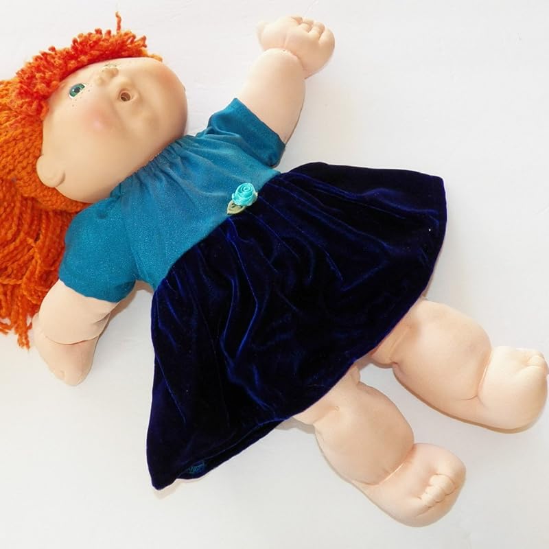 Cabbage Patch KIDS 16 inch Doll Clothes teal and navy dress