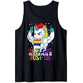 Is It Gay in Here or Is It Just Me Gay Pride Unicorn Tee Tank Top