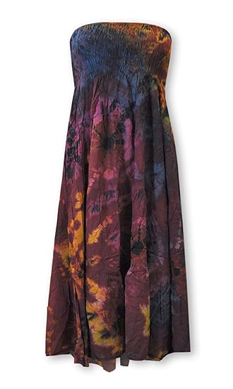 Sommerbekleidung Lagenlook Weites Shirt Top Maxirock Bandeaukleid Pumphose Batik