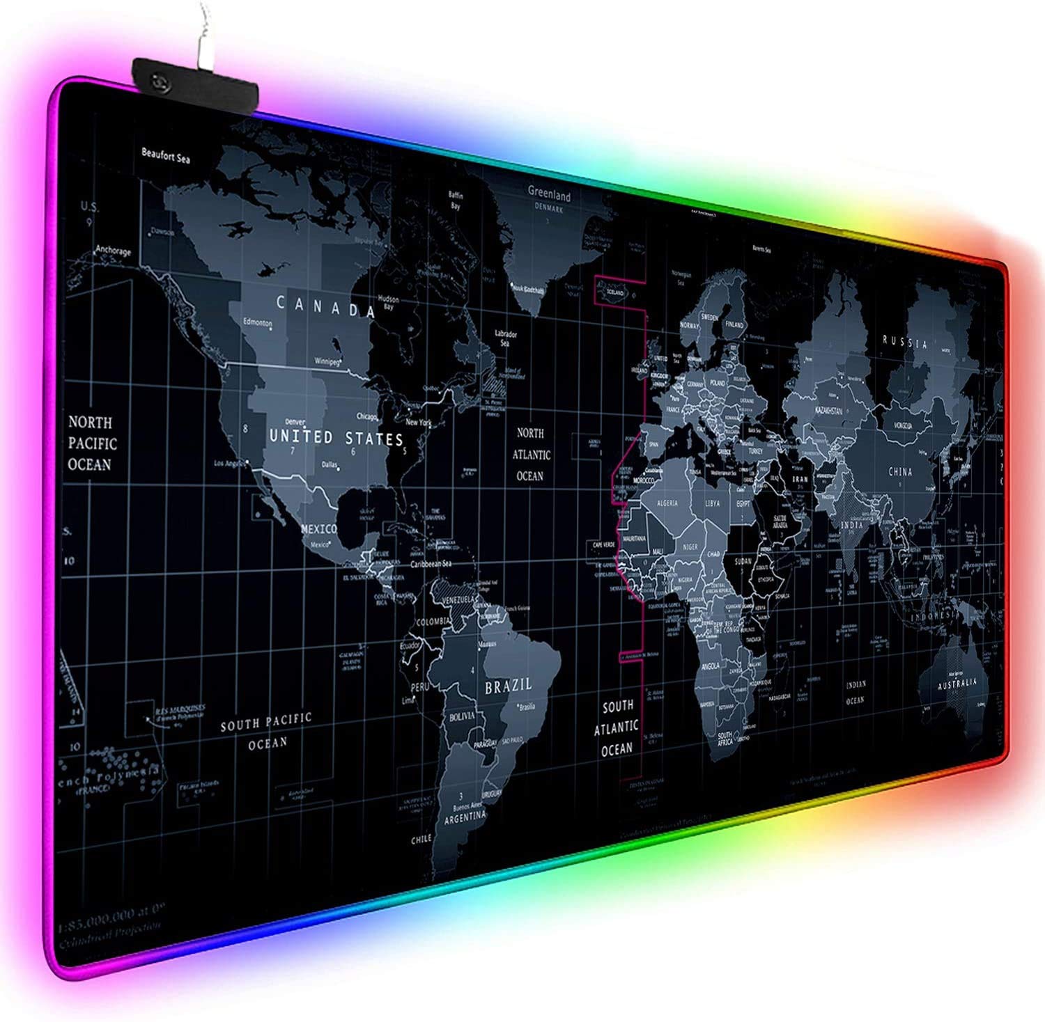 Innoo Tech RGB Gaming Mouse Pad, 14 Modes Large Glowing Led Extended Mouse Pad, Anti-Slip Rubber Base and Waterproof Surface, Oversized Soft Led Computer Keyboard Mouse Pad, 31.5x12x0.2 Inch