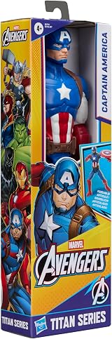 Marvel Titan Series Captain America Action Figure 11.5in 29.2 cm Toy Blue White view 9