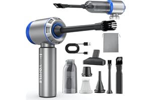Yomile Mini Vacuum Cleaner, 2 in 1 25000PA Brushless Car Vacuum &250000RPM Air Duster 9000mAh Battery Air Blower Wireless Handheld Vacuum for Car,Office and Home Cleaning