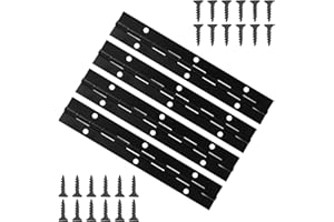 KINBOM 4 Pcs 6 Inch Piano Hinges and 24 Screws, Metal Piano Hinge Stainless Steel Continuous Hinge Heavy Duty Piano Hinge wit