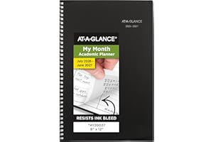 AT-A-GLANCE Academic Planner 2026-2027, Monthly, 8" x 12", 14-Month, DayMinder, Black (AY200)