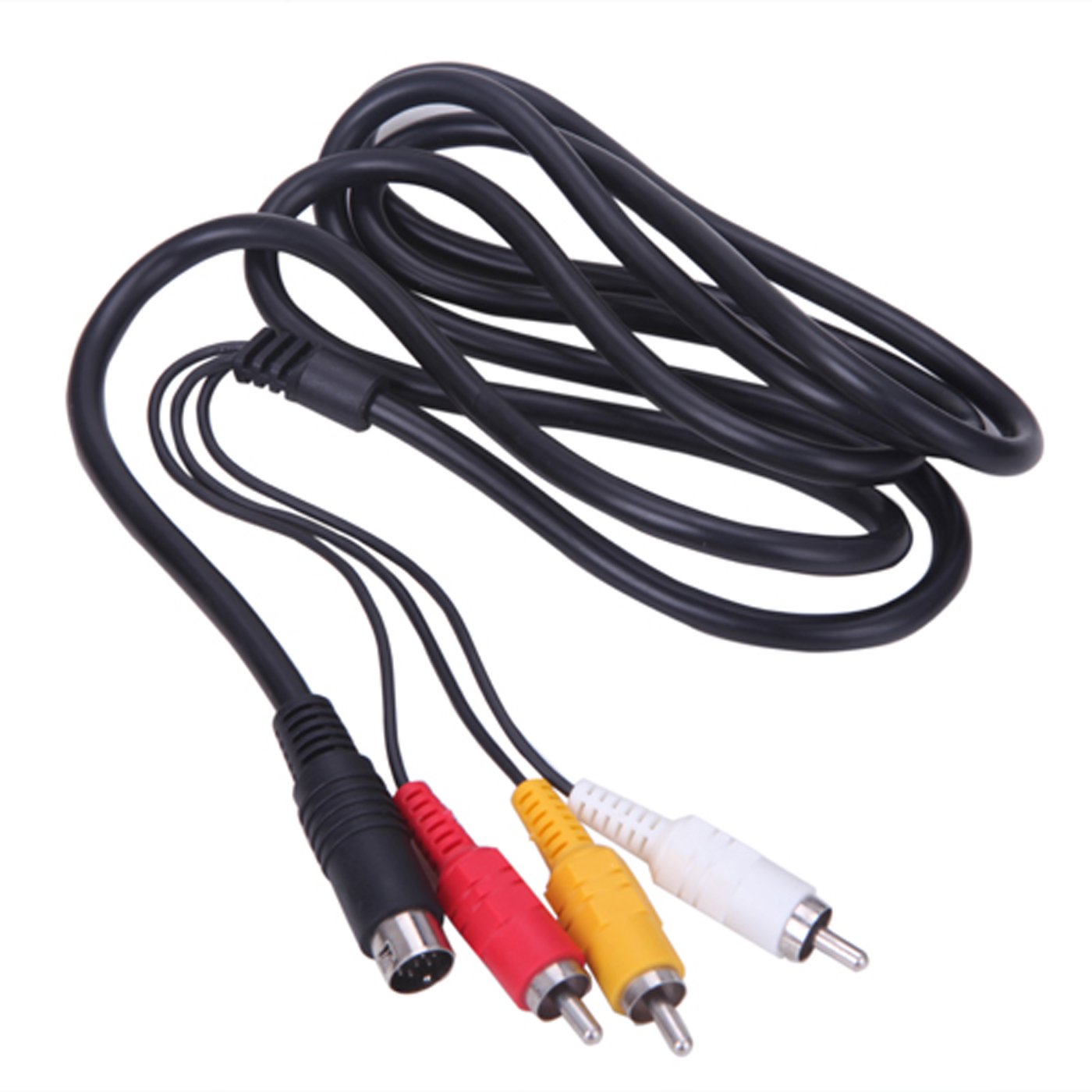 HDE AV Cable for Sega Genesis 2 and 3 Consoles RCA Composite Audio Video Cable Connection MK-1461 and MK-1631 Systems (6 ft): Video Games