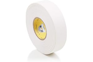Howies Hockey - White Hockey Tape 1 Pack - Cloth Stick Tape - Strong, Long-Lasting Adhesive for Stick Blade, Lacrosse, Baseball - 1 Inch x 24 Yards - Professional Quality