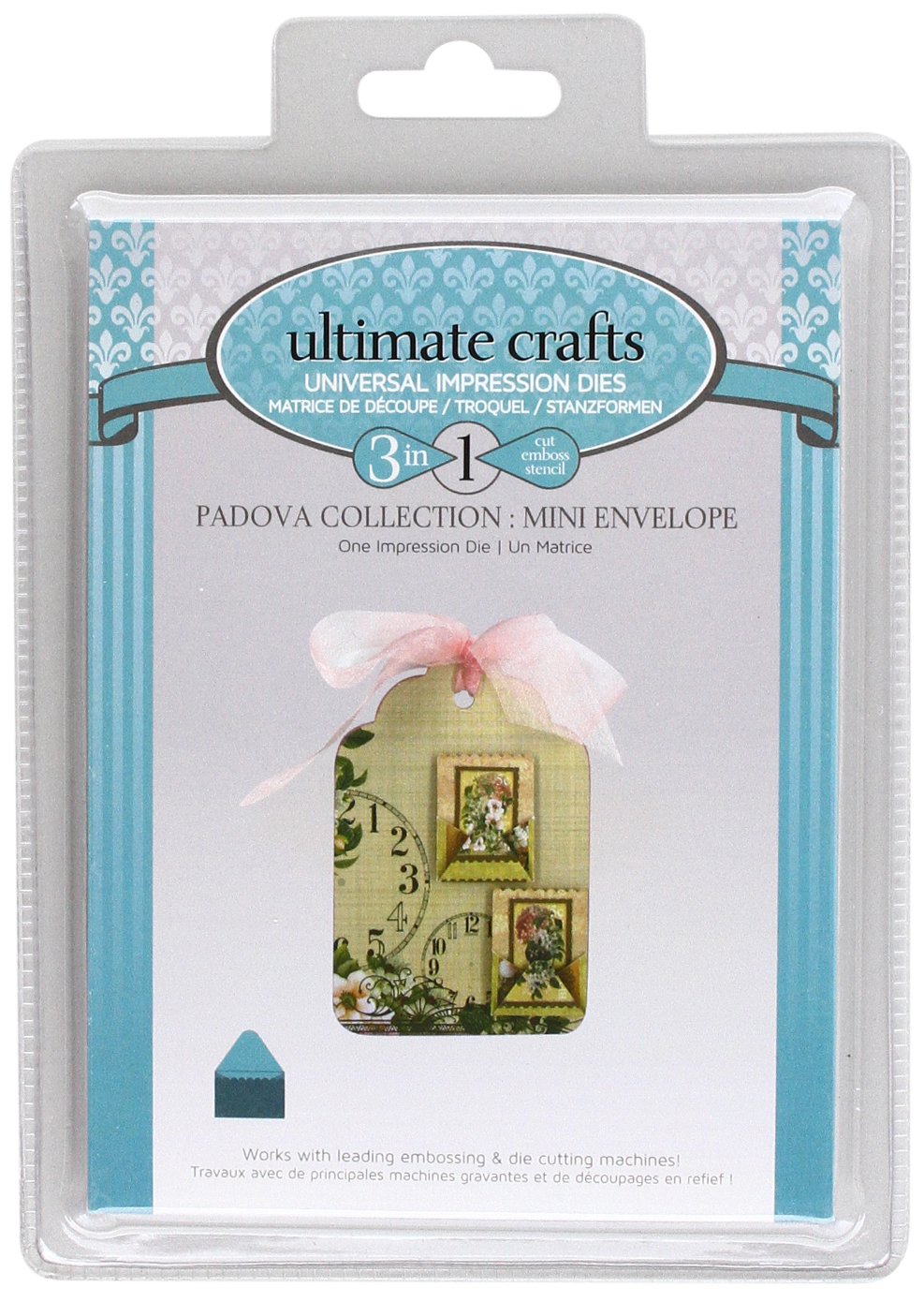Ultimate Crafts Padova Impression Die - Mini Envelope, Black
