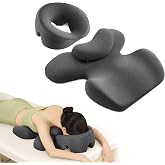 OSZZT Prone Massage Pillow, a Chest and face Support Sleep Pillow, is Suitable for Massage, SPA and Sleep. Face Down for Eye Surgery， After Surgery for Sleeping (Dark Grey)