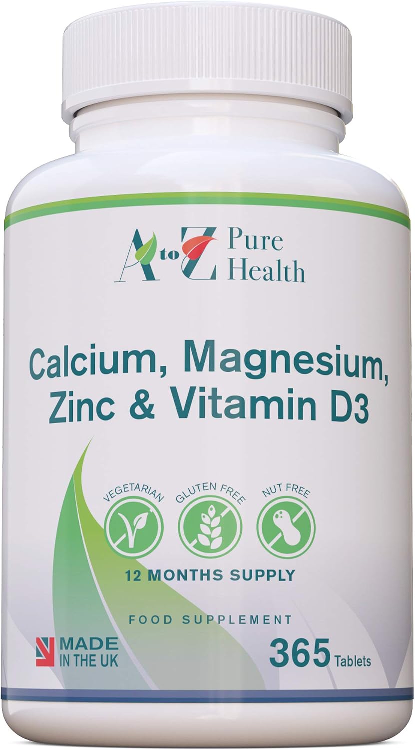 Calcium, Magnesium, Zinc & Vitamin D Supplement, 365 count (Pack of 1)