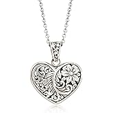 Ross-Simons Sterling Silver Bali-Style Heart Pendant Necklace