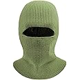 CLAPE Balaclava Ski Mask Warm Face Mask for Cold Weather Balaclava Knitted Cap Mens 2-in-1 Hat Snow Mask Neck Warmer Hood