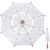 PATKAW Vintage Decor Wedding Decor Wedding Decorative Umbrella 1PC 30x30x26cm Craft White Lace Decorative Umbrella for Tea Party Photo Props Kids Gift~White Vintage Decor Wedding Decor