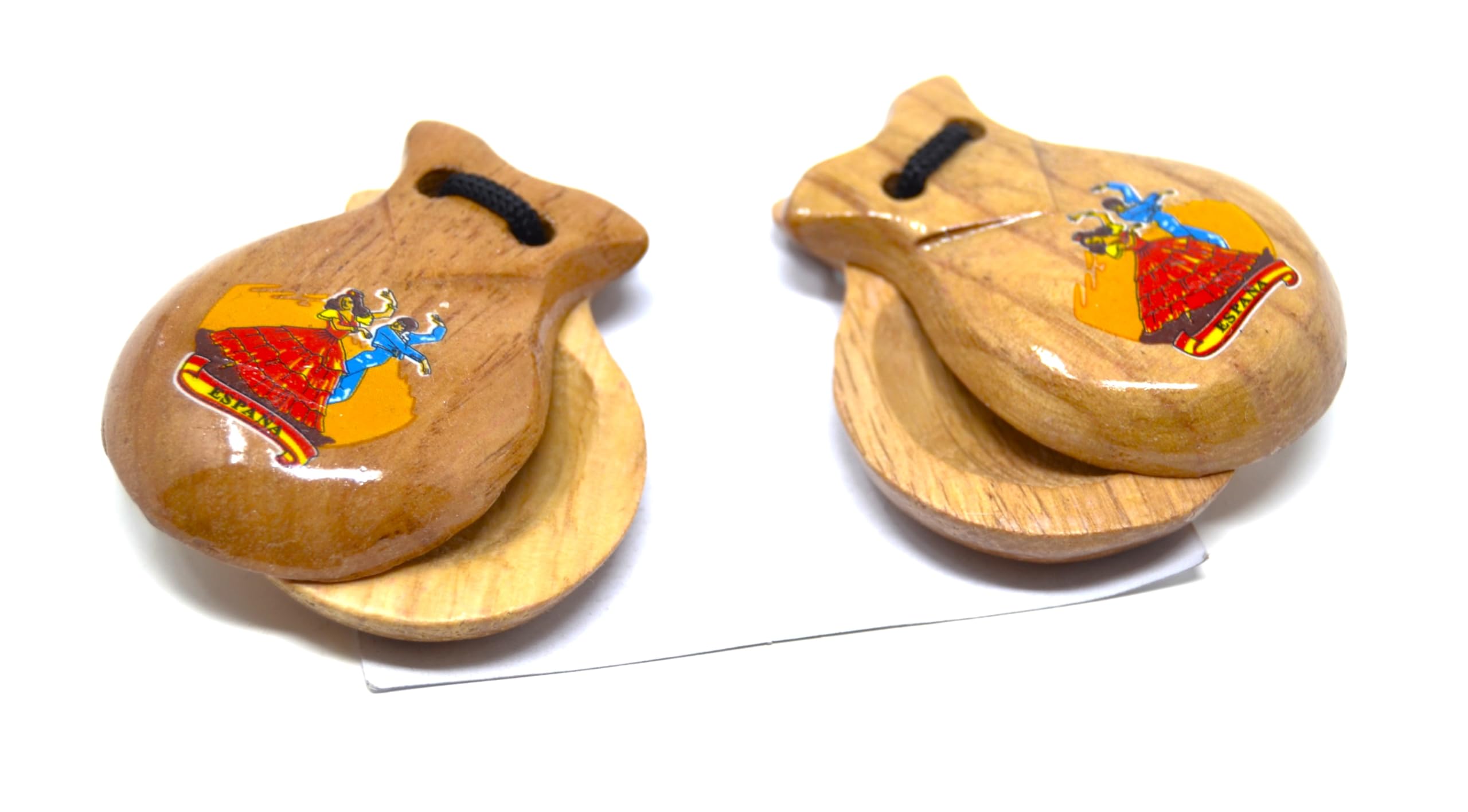 natural 1 pair SPANISH SMALL CHESTNUELS 6cm (2-6) natural wood pine SIZE for small. castanets