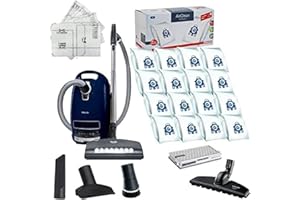 Miele Complete C3 Marin Canister HEPA Canister Vacuum Cleaner with SEB236 Powerhead Bundle - Includes Performance Pack 16 Type GN AirClean Genuine FilterBags + Genuine AH50 HEPA Filter