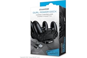 dreamGEAR DGPS4-6432 PS4 Dual Power Dock Black