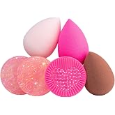 Beautyblender&reg; | Loaded Sundae Blender Essentials - 3 Makeup Sponges for Blending Foundations, Powders &amp; Creams, Cleanser Removes Makeup &amp; Grime on Sponge, Cleansing Scrub Mat, Vegan &amp; Cruelty-Free