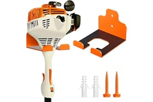 JNIHEEP Garage Organizer Trimmer Rack, Garden Power Tool Hanger Weed Whackers Holder Wall Mounted for Grass Trimmer, Hedge Trimmer, Garage Trimmer, Garden Tools,1 Pack(Orange)