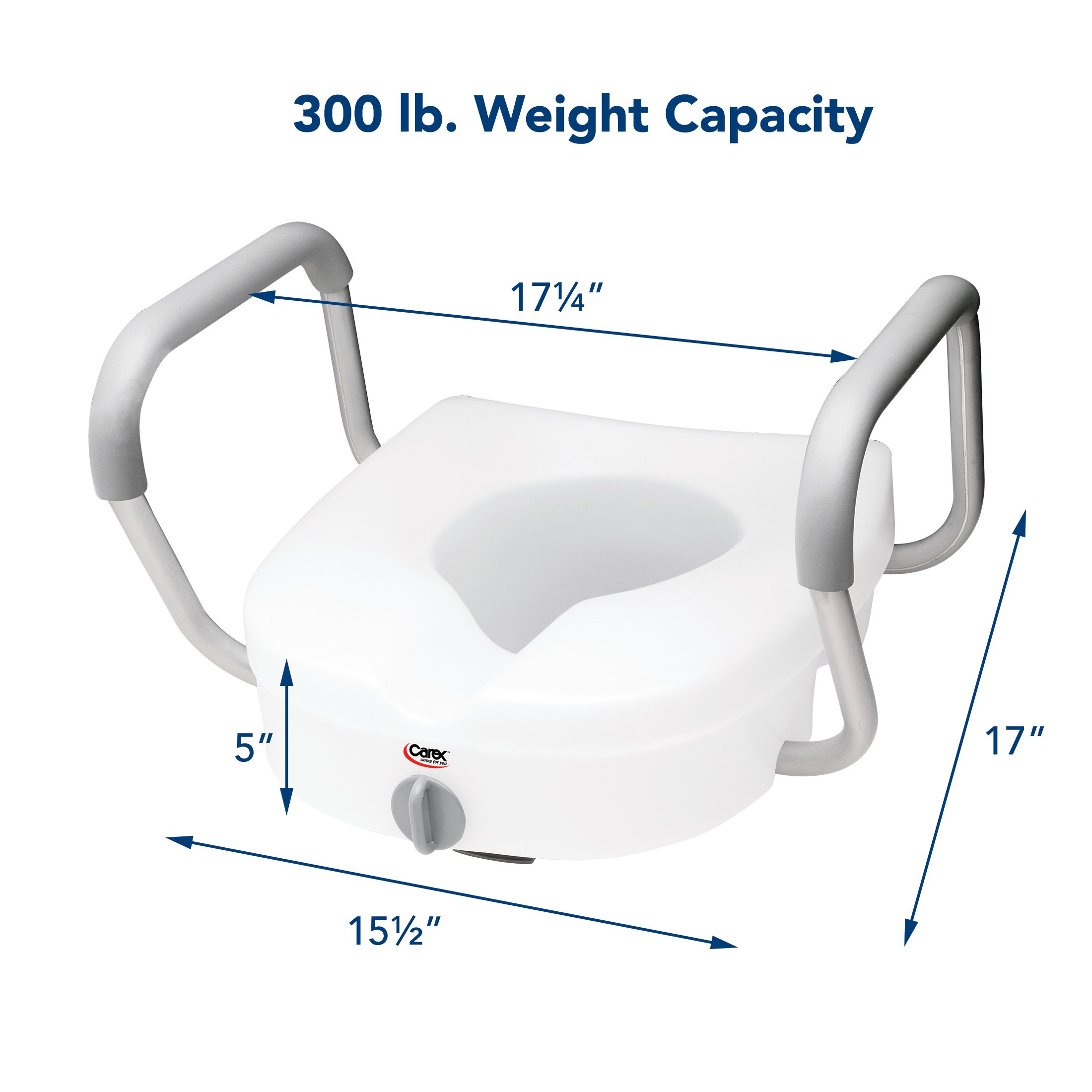 Mua Carex EZ Lock Raised Toilet Seat with Handles 5 Inch Toilet Seat