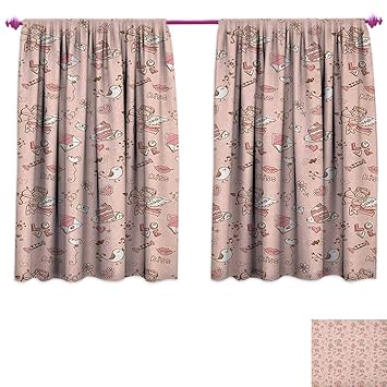 Amazon Com Homefeel Angel Patterned Drape For Glass Door Doodle