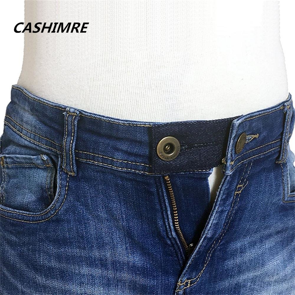 Maternity Jeans/Belly BandDenim Waist Extender with Metal Button for