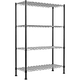 REGILLER 4-Wire Shelving Metal Storage Rack Adjustable Shelves,Standing Storage Shelf Units for Laundry Bathroom Kitchen Pant