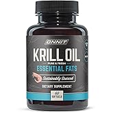 ONNIT Antarctic Krill Oil Soft Gels, IGEN™ Non-GMO Tested Dietary Supplement with Omega-3s, EPA, Astaxanthin & Phospholipids for Cognitive, Cardiovascular & Joint Health, 1000mg Per Serving, 60 Count