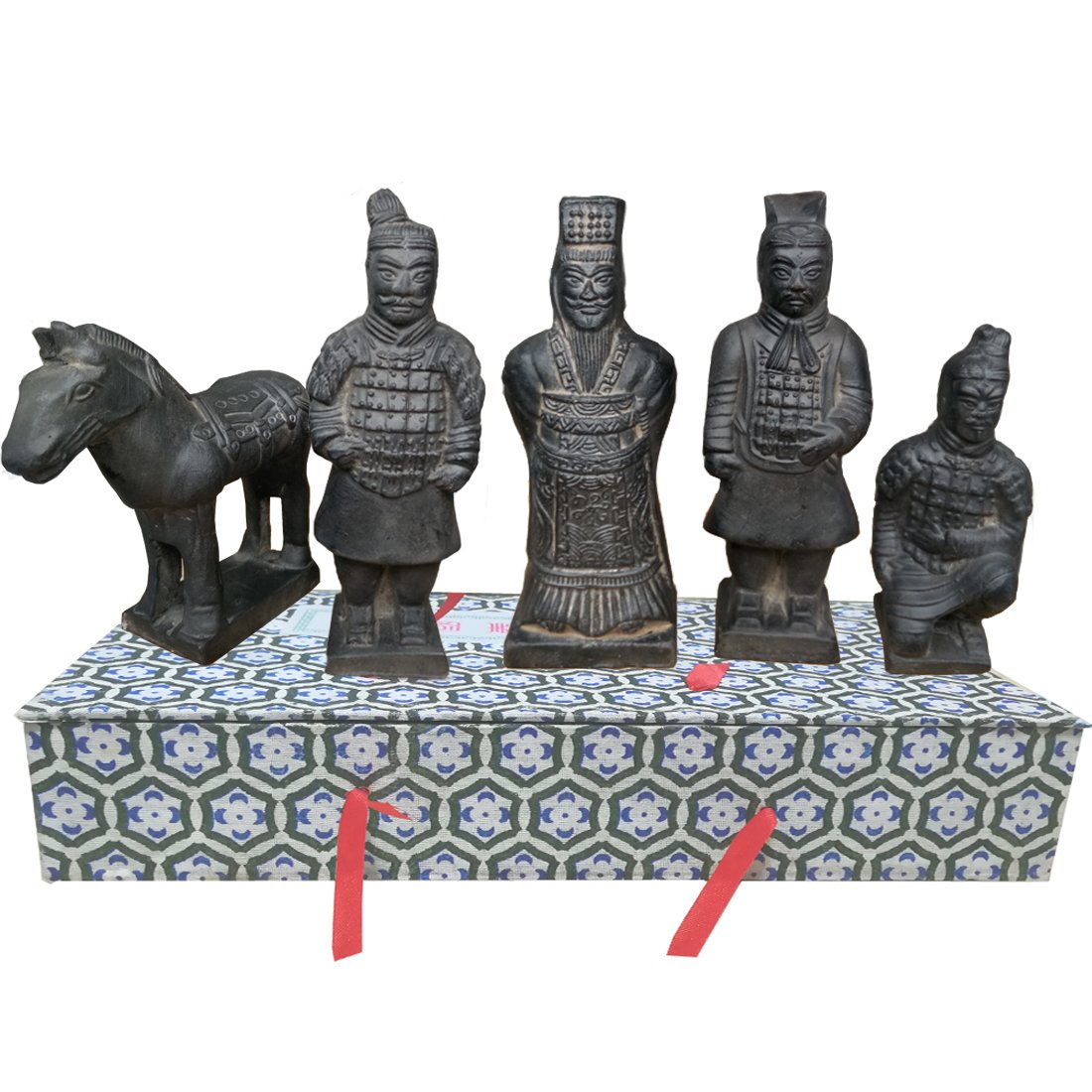 Romancemit Terracotta Warriors Set, China Terra Cotta Warriors Army, 4.7” tall