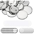 PATIKIL 1.5 Inch 37mm Button Making Supplies, 200 Pcs Round Badge Blank Button, Button Parts for Button Maker