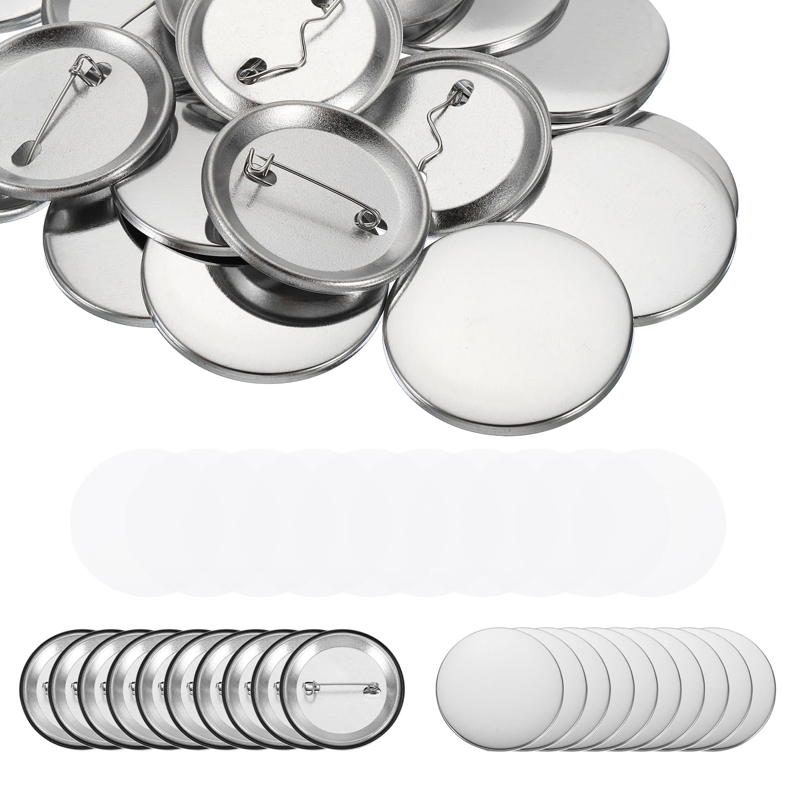 Photo 1 of PATIKIL 1.5 Inch 37mm Badge Making Supplies, 200 Pcs Round Blank Parts for Button Maker