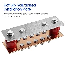 Wall Mounted Ground Bar Kit-Copper Bus Bar