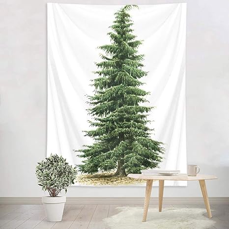 Amazon Co Jp Lb クリスマス飾り タペストリー クリスマスツリー 白 おしゃれ壁掛け 装飾布 欧米風 壁飾り インテリア モダン 多機能 パーティー イベント リビング お店 個性ギフト お祝い 100ｘ150cm ホーム キッチン
